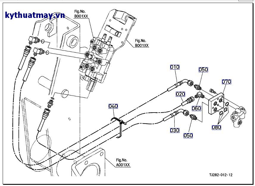 Ống mềm thủy lực ( cụm thủy lực) L4708/ L4508